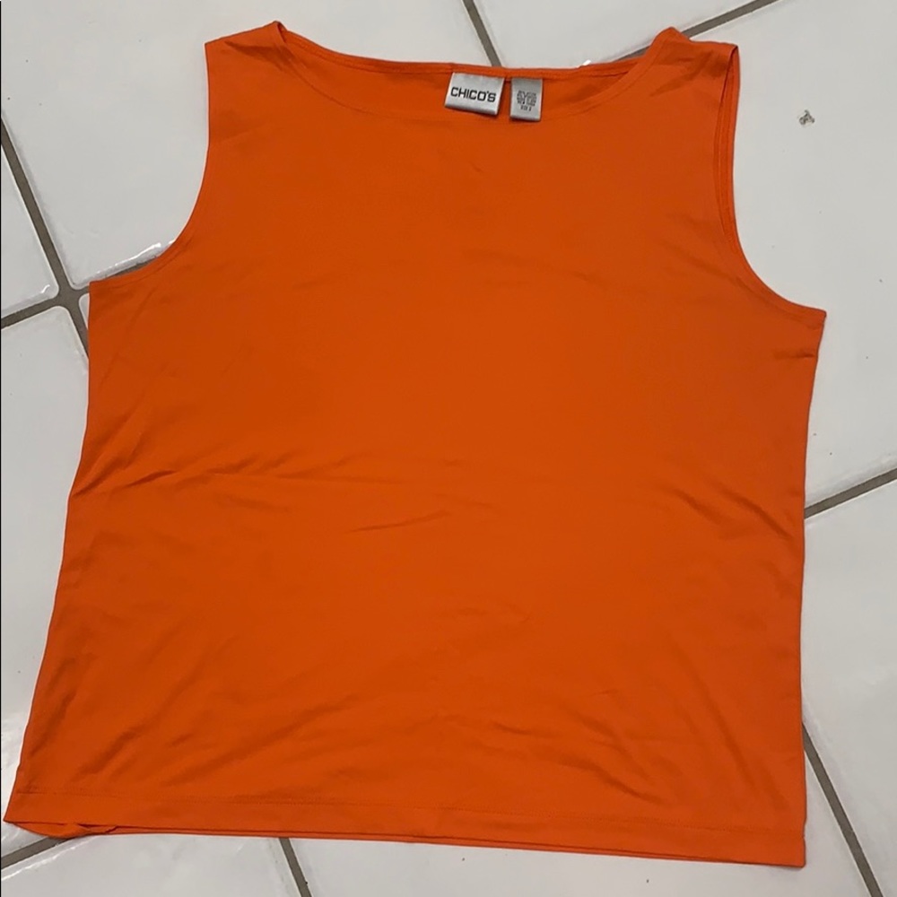 “Chico’s” orange tank style top size 2#0267